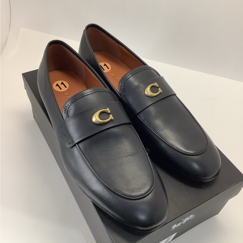 Men's Coach Sculpted C Black Loafers size 11 Sculpt NEW in original box